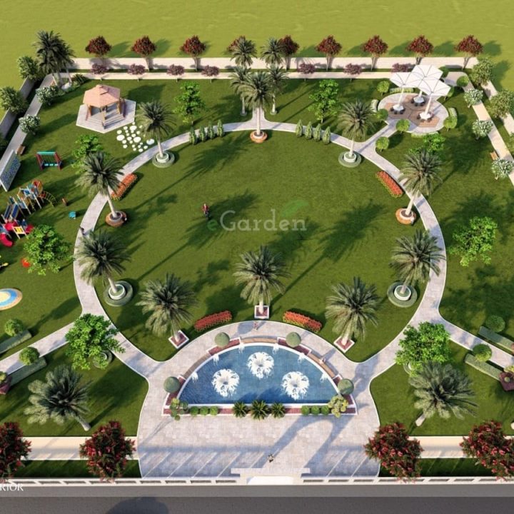 Landscape design by eGarden in Al Noor Orchard